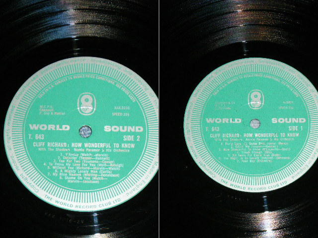 画像: CLIFF RICHARD - HOW WONDERFUL TO KNOW / 1964 UK ORIGINAL 'RECORD CLUB Realesed' Used LP  