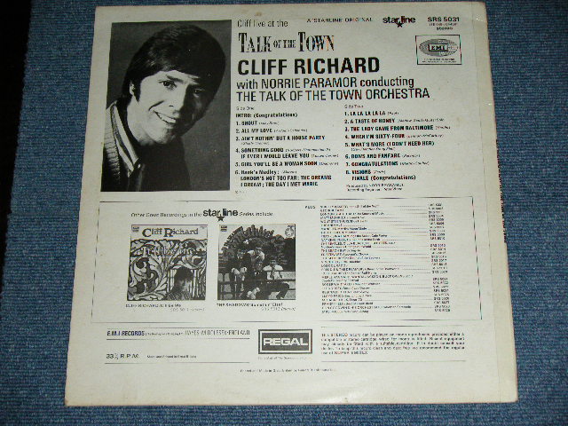 画像: CLIFF RICHARD- LIVE AT TALK OF THE TOWN  / 1970 FRANCE  ORIGINAL STEREO Used LP 