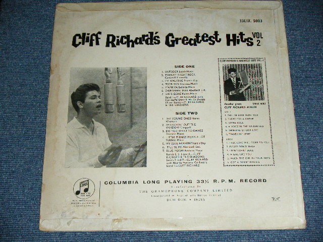 画像: CLIFF RICHARD - GREATEST HITS VOL.2 / 19?? INDIA ORIGINAL GREEN LABEL MONO Used LP 