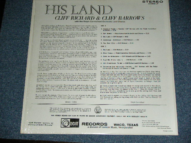 画像: CLIFF RICHARD - HIS LAND ( MINT-/Ex+++ ) / 1960's US ORIGINAL STEREO Used LP  