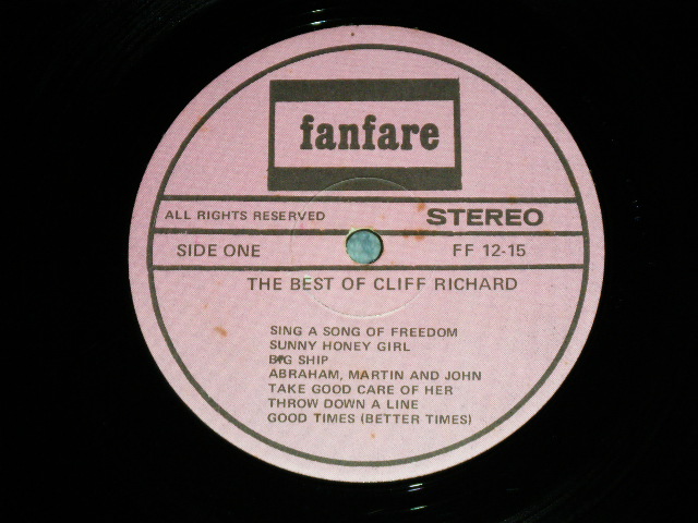 画像: CLIFF RICHARD - THE BEST OF / 1970's SINGAPORE ORIGINAL Used LP 