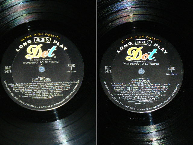 画像: CLIFF RICHARD with THE SHADOWS - WONDERFUL TO BE YOUNG / 1962 US ORIGINAL MONO Used LP  