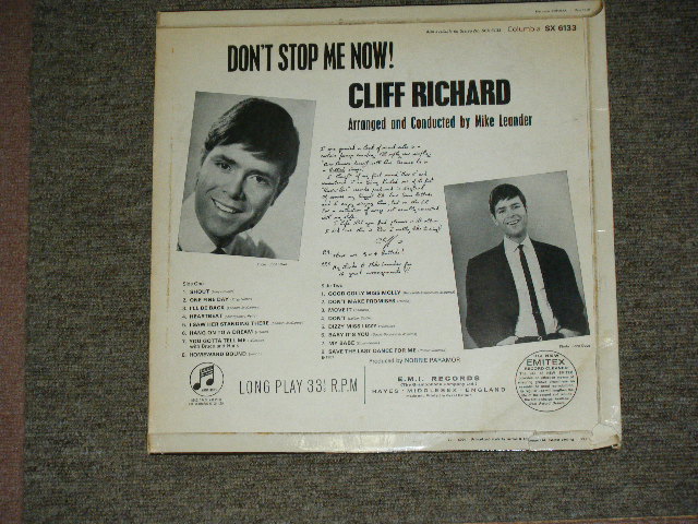 画像: CLIFF RICHARD - DON'T STOP ME NOW  / 1967 UK ORIGINAL "BLUE Columbia" Label MONO Used  LP 