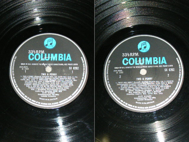 画像: CLIFF RICHARD - TWO A PENNY / 1968 UK ORIGINAL "BLUE Columbia" Label MONO Used  LP 