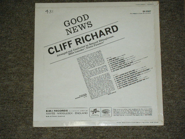 画像: CLIFF RICHARD - GOOD NEWS ( MINT-,Ex++/MINT- ) / 1967 UK ORIGINAL "BLUE Columbia" Label MONO Used  LP 