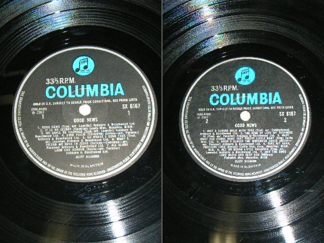 画像: CLIFF RICHARD - GOOD NEWS ( Ex++/Ex+++ ) / 1967 UK ORIGINAL "BLUE Columbia" Label MONO Used  LP 