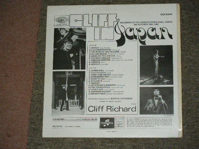 画像: CLIFF RICHARD - IN JAPAN / 1970's UK  WHITE "Columbia" 2 EMI Label MONO Used  LP 