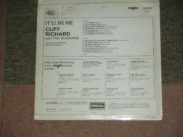 画像: CLIFF RICHARD With THE SHADOWS - IT'LL BE ME / 1969 UK ORIGINAL MONO Used  LP 