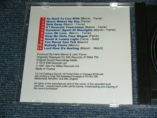 画像: HANK MARVIN & JOHN FARRAR ( of THE SHADOWS ) - HANK MARVIN & JOHN FARRAR  / 1991 UK Brand New CD 
