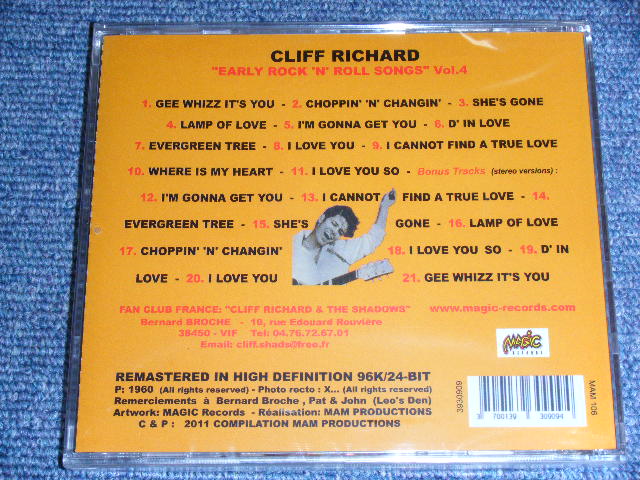 画像: CLIFF RICHARD With THE SHADOWS - EARLY ROCK 'N' ROLL SONGS VOL.4  / 2011 FRANCE Brand New SEALED CD 