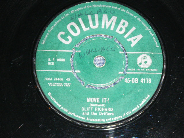 画像1: CLIFF RICHARD & THE DRIFTERS - MOVE IT ( VG+++/VG+++ ) / 1958 UK ORIGINAL Used 7" Single