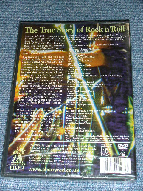 画像: LINK WRAY - THE RUMBLE MAN   ( DVD  ) / 2003 UK REGION Free PAL SYSTEM Brand New SEALED  DVD