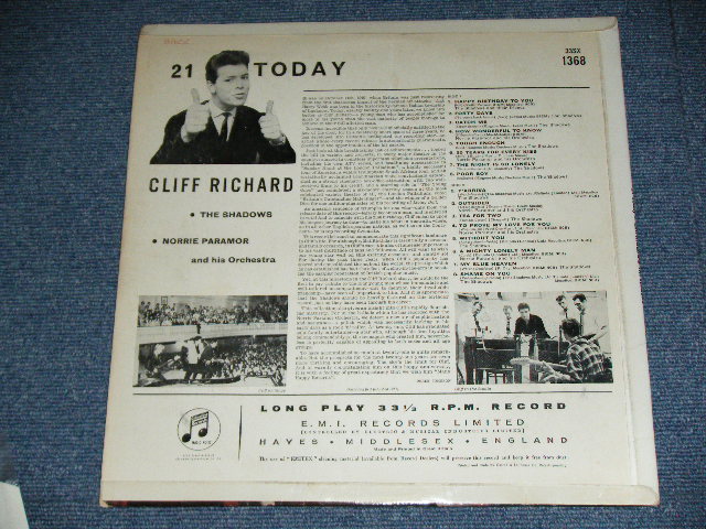 画像: CLIFF RICHARD with THE SHADOWS   -  21 TODAY ( Ex++/Ex+++ )  / 1962?  UK ORIGINAL 2nd Press "BLUE COLUMBIA Label" Used  MONO LP 
