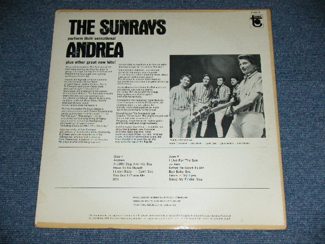 画像: The SUNRAYS - ANDREA  ( MONO : T1-5017-F1/T2-5017-F1  Ex/Ex+++ ) / 1966 US ORIGINAL MONO  LP