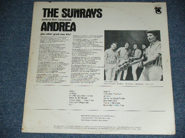 画像: The SUNRAYS - ANDREA  ( MONO : T1-5017-G2/T2-5017-F1  Ex+/Ex+++ ) / 1966 US ORIGINAL MONO  LP