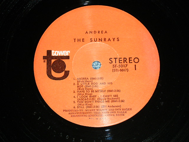 画像: The SUNRAYS - ANDREA  ( STEREO :  MINT-/MINT- ) / 1966 US ORIGINAL STEREO  LP