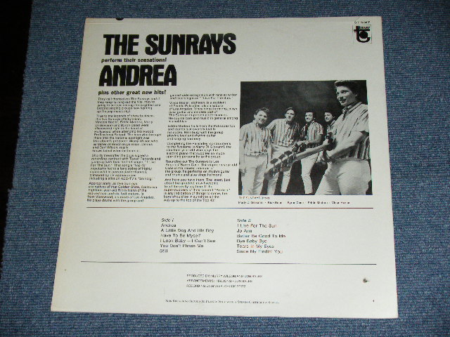 画像: The SUNRAYS - ANDREA  ( STEREO :  MINT-/MINT- ,BB Hole) / 1966 US ORIGINAL STEREO  LP