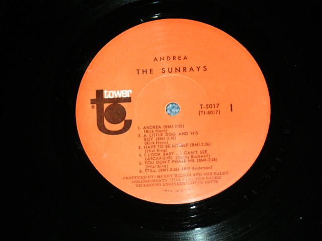 画像: The SUNRAYS - ANDREA  ( MONO : T1-5017-G2/T2-5017-F1  Ex+/Ex+++ ) / 1966 US ORIGINAL MONO  LP