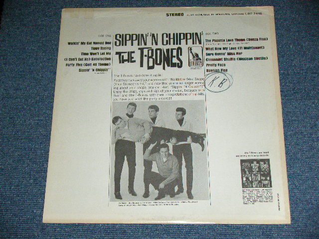 画像: THE T-BONES -  SIPPIN' 'N CHIPPIN' ( STEREO / "non" Credit BC,LST-7446-1 RE/LST-7446-2 RE: Ex/Ex+ )  / 1966 US ORIGINAL 2nd Press Label STEREO Used LP  