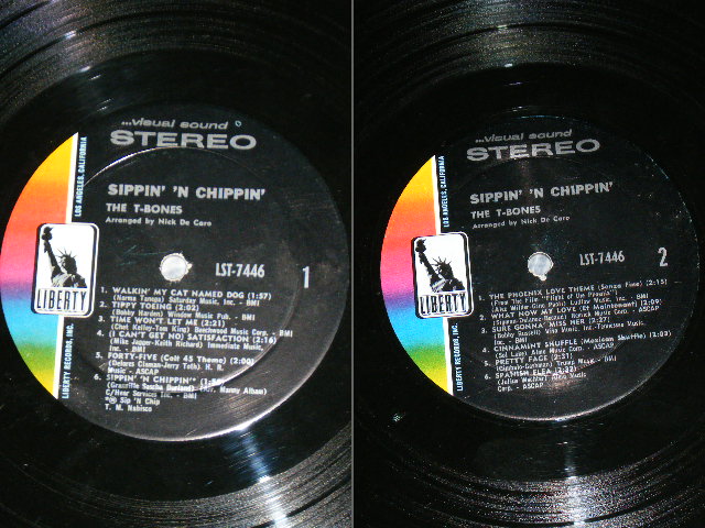 画像: THE T-BONES -  SIPPIN' 'N CHIPPIN' ( STEREO / "non" Credit BC,LST-7446-1 RE/LST-7446-2 RE: Ex/Ex+ )  / 1966 US ORIGINAL 2nd Press Label STEREO Used LP  