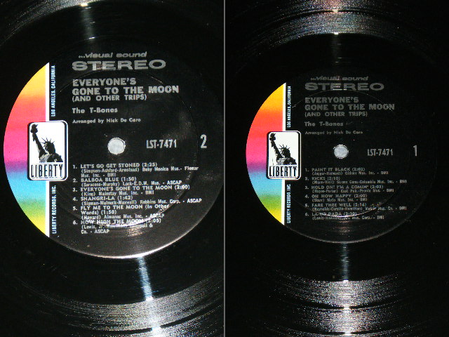 画像: THE T-BONES - EVERYON'S GONE TO THE MOON ( Ex++/Ex+++ ) / 1966 US ORIGINAL Stereo Used LP  