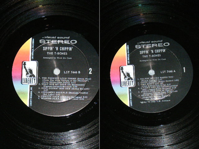 画像: THE T-BONES -  SIPPIN' 'N CHIPPIN' ( STEREO / "5" Credit BC,LST-7446-A-1/LST-7446-B-1: Ex+/Ex+++ )  / 1966 US ORIGINAL 2nd Press Label STEREO Used LP  
