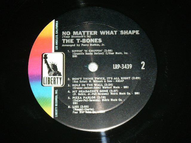 画像: THE T-BONES - NO MATTER WHAT SHAPE ( Matrix # LRP-3439-1/ LRP-3439-2 : Ex+/MINT-)  / 1966 US ORIGINAL 2nd Press Label  MONO Used LP  