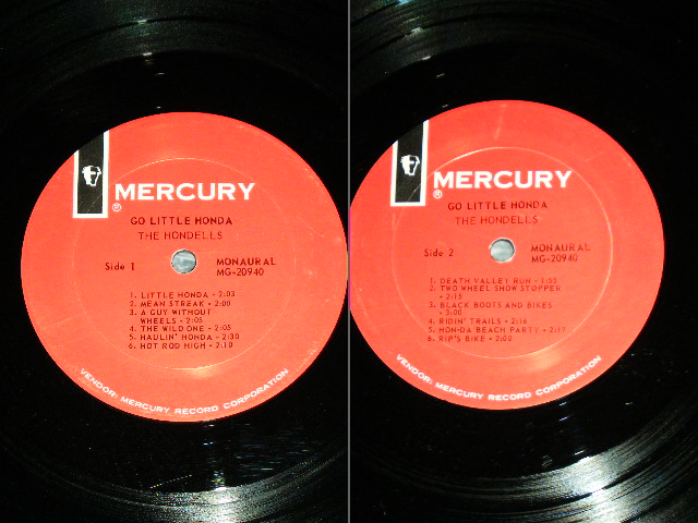 画像: THE HONDELLS - GO LITTLE HONDA  ( Ex++,Ex+/Ex+++ )  / 1964 US ORIGINAL "white MERCURY" Label MONO Used  LP 