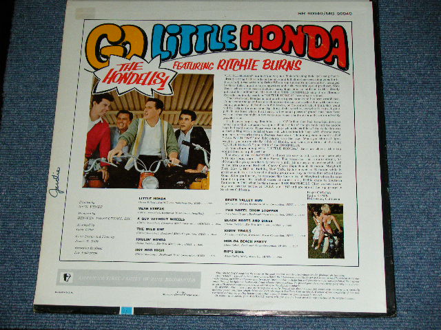 画像: THE HONDELLS - GO LITTLE HONDA  ( Ex++/Ex+++ )  / 1964 US ORIGINAL "BLACK MERCURY" Label MONO Used  LP 