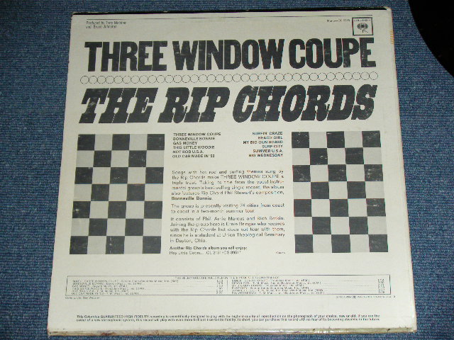 画像: THE RIP CHORDS - THREE WINDOW COUPE (Matrix # 1C/1E) (Ex-,Ex/Ex++) /1964 US AMERICA ORIGINAL 1st Press "2 EYE'S & Guaranteed Label" MONO Used LP 