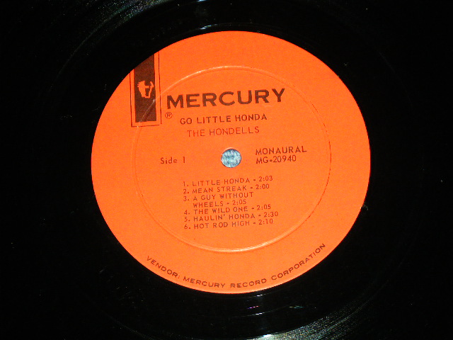 画像: THE HONDELLS - GO LITTLE HONDA  ( Ex++,Ex+/MINT- )  / 1964 US ORIGINAL "BLACK MERCURY" Label MONO Used  LP 