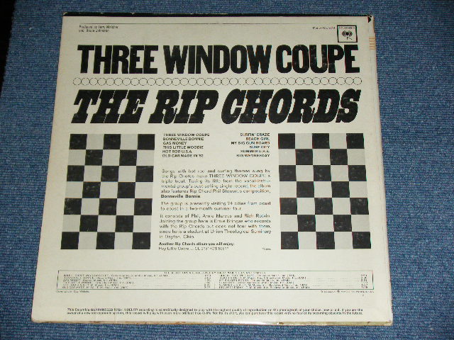 画像: THE RIP CHORDS - THREE WINDOW COUPE (Matrix # 1H/1G)(Ex+/MINT-) / 1964 US AMERICA ORIGINAL 1st Press "2 EYE'S & Guaranteed Label" MONO Used LP 