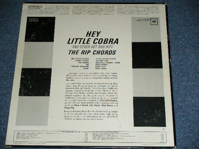画像: THE RIP CHORDS - HEY LITTLE COBRA  ( Matrix # 1A/1B)(Ex++,Ex+/MINT-) / 1964 US AMERICA ORIGINAL 2nd Press "360 Sound Label" STEREO Used LP