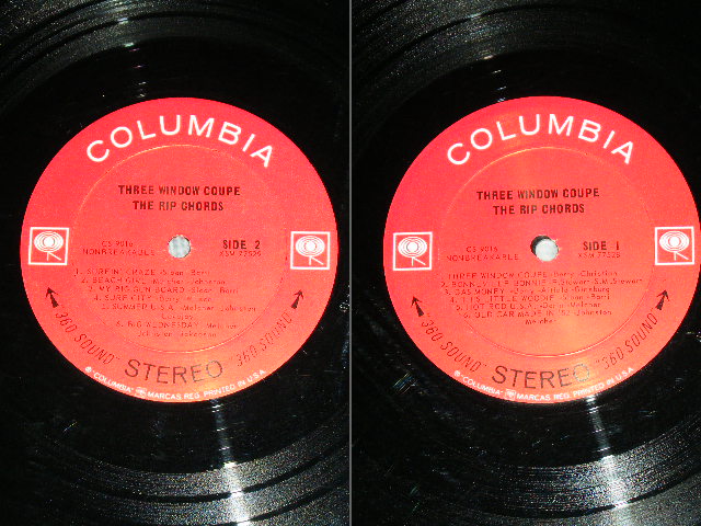 画像: THE RIP CHORDS - THREE WINDOW COUPE ( Matrix # 1D/1D) (Ex+/MINT-) / 1964 US AMERICA ORIGINAL 2nd Press "360 Sound Label" STEREO Used LP