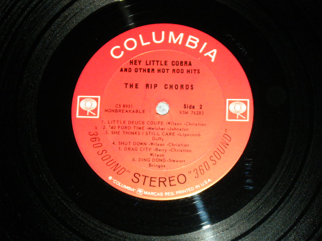 画像: THE RIP CHORDS - HEY LITTLE COBRA  ( Matrix # 1D/1E)(Ex/Ex+,Ex+++)  /1964 US AMERICA ORIGINAL 2nd Press "360 Sound Label" STEREO Used LP