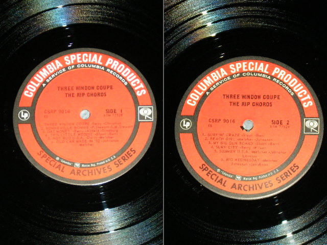 画像: THE RIP CHORDS - THREE WINDOW COUPE ( Matrix # 1H/1H ; Ex+-/Ex++ )   / 1969? US ORIGINAL RECORD CLUB RELEASE  STEREO Used LP 