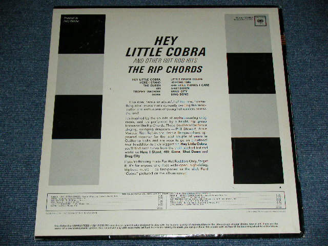 画像: THE RIP CHORDS - HEY LITTLE COBRA  (Matrix # 1AB/1H)(Ex+/Ex+++,Ex++)/1964 US AMERICA ORIGINAL 1st Press "2 EYE'S & Guaranteed Label" MONO Used LP 