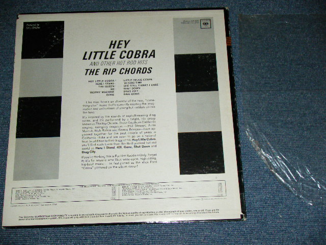 画像: THE RIP CHORDS - HEY LITTLE COBRA  (Matrix # 1A/1A )(Ex/MINT-) / 1964 US AMERICA ORIGINAL 1st Press "2 EYE'S & Guaranteed Label" MONO Used LP 