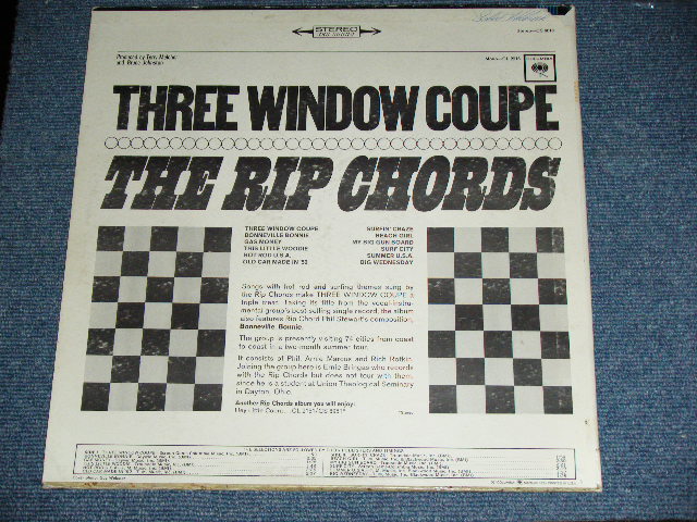 画像: THE RIP CHORDS - THREE WINDOW COUPE ( Matrix # 1D/1D) (Ex+/MINT-) / 1964 US AMERICA ORIGINAL 2nd Press "360 Sound Label" STEREO Used LP