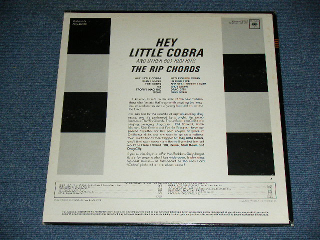 画像: THE RIP CHORDS - HEY LITTLE COBRA  (Matrix # 1D/1D)(Ex+/Ex+)/ 1964 US AMERICA ORIGINAL 1st Press "2 EYE'S & Guaranteed Label" MONO Used LP 