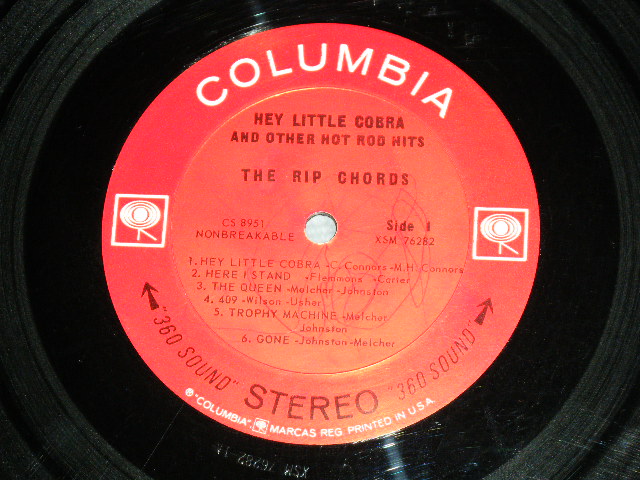 画像: THE RIP CHORDS - HEY LITTLE COBRA  ( Matrix # 1A/1B) (VG+++/.Ex++)  / 1964 US AMERICA ORIGINAL 2nd Press "360 Sound Label" STEREO Used LP