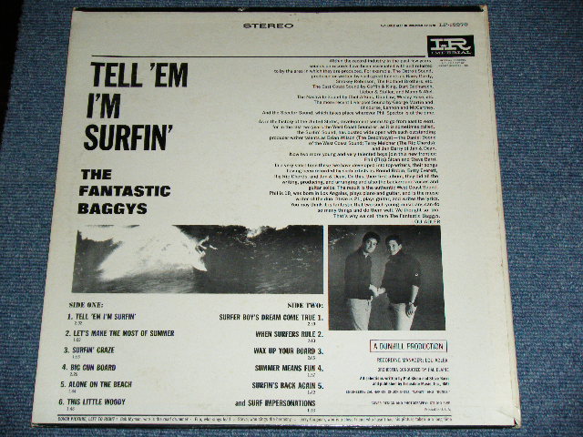 画像: THE FANTASTIC BAGGYS - TELL 'EM I'M SURFIN' ( Ex/Ex+++ )   / 1964 US ORIGINAL MONO Used LP 
