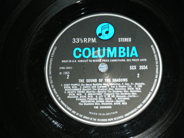 画像: THE SHADOWS - THE SOUND OF THE SHADOWS ( Ex+,Ex/Ex-,Ex+ ) / 1965 UK ORIGINAL "BLUE Columbia " Label STEREO LP 