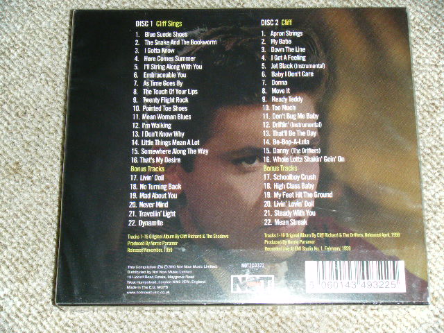 画像: CLIFF RICHARD With THE DRIFTERS & THE SHADOWS  - CLIFF SINGS ( TWO ORIGINAL ALBUM + BONUS Tracks / 2-CD )  /2010 UK BRAND NEW SEALED CD 