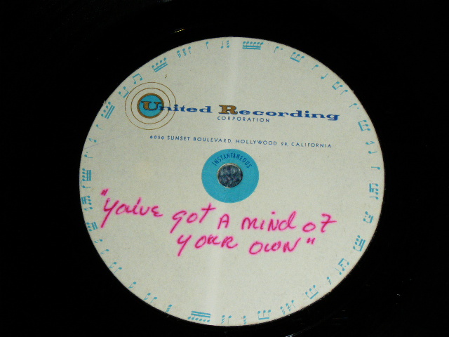 画像1: DON LEE WILSON of THE VENTURES  - YOU'VE GOT A MIND OF YOUR OWN / LET'S DO THE SWIM ( ACCETATE TEST PRESS : UNRELEASED VERSION  ) / US ORIGINAL TEST PRESS : ACCETATE  8" Single 