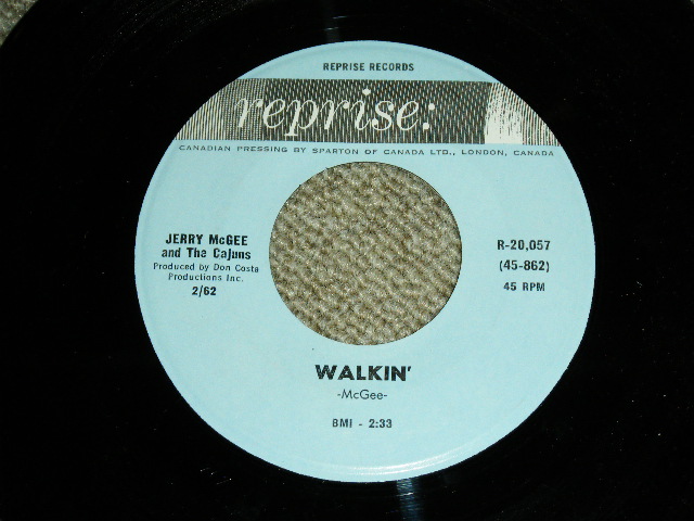 画像1: JERRY McGEE ( Of THE VENTURES' LEAD GUITARIST ) - WALKIN'  ( Ex++/Ex++  )　/ 1962 US ORIGINAL ULTRA RARE!! "BLUE Label" Used 7"45's Single 