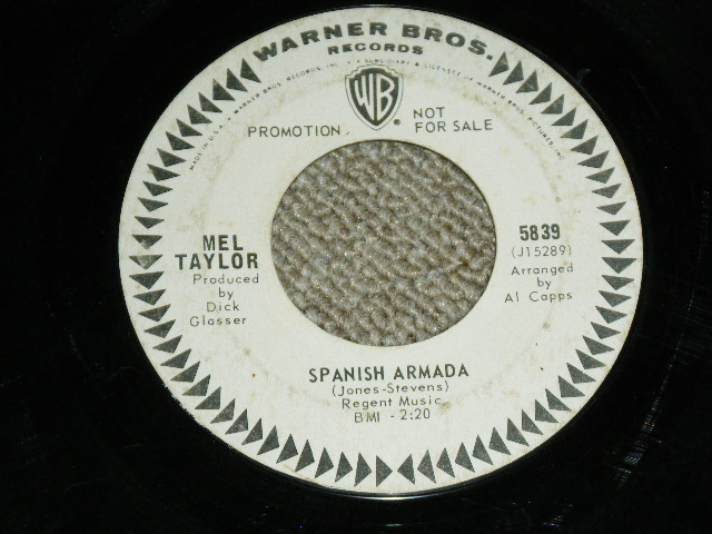 画像: MEL TAYLOR of The VENTURES - BANG BANG RHYTHM ( Ex/Ex )   / 1965 US ORIGINAL White Label Promo 7"SINGLE
