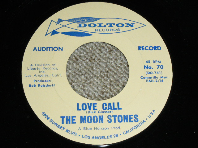 画像: THE MOON STONES ( BOB BOGGLE & DON WILSON WORKS of THE VENTURES ) - MY TRUE LOVE ( Ex++/Ex++ ) / 1963 US ORIGINAL Audition Label PROMO 7"45's Single