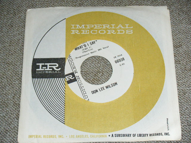 画像1: DON LEE WILSON -  WHAT'D I SAY ( MINT-/MINT- ) / 1964 US ORIGINAL White  Label Promo 7"SINGLE
