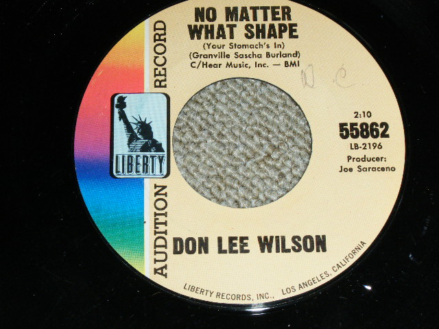画像: DON LEE WILSON - ANGEL / NO MATTER WHAT SHAPE (YOUR STOMACH'S IN ) ( HALF CREDIT PRINTING  TITLE TYPE ) ( Ex/Ex ) / 1966 US ORIGINAL Audition Lbael Promo 7"SINGLE